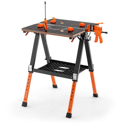 2-in-1 Folding Work Table and Sawhorse with 454 kg Max Load
