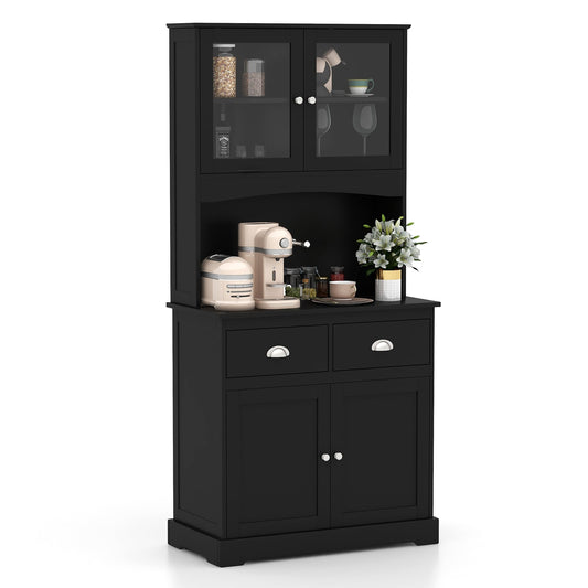 Tall Storage Cabinet in Black