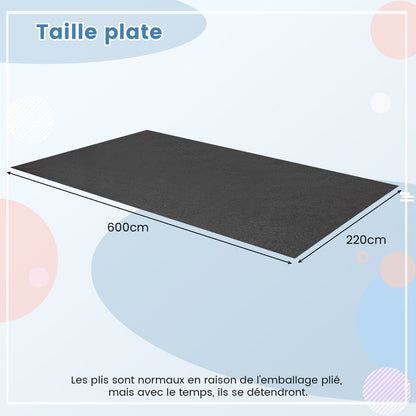 Waterproof Floor Mat 600 x 220 cm Reusable and Washable Car Anti-Slip Mat with Absorbent Double-Sided Adhesive Tape Grey