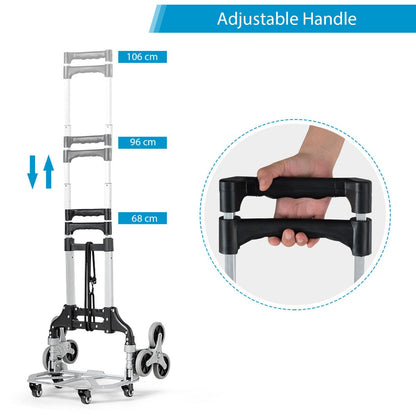 Outdoor Folding Hand Truck with 4 Universal Wheels and Elastic Rope