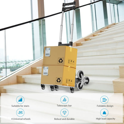Outdoor Folding Hand Truck with 4 Universal Wheels and Elastic Rope