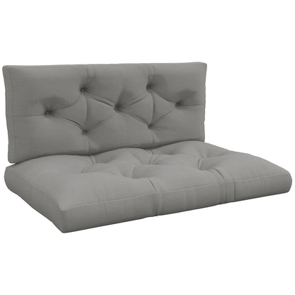 Zestaw poduszek Outsunny Seat and Back Padded Pallet - jasnoszary