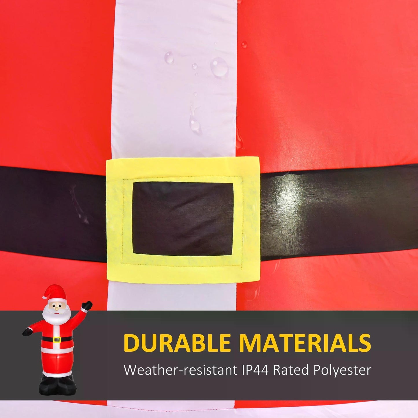 HOMCOM 8ft Inflatable Christmas Santa Claus Xmas Decoration with LED Holiday Air Blown Yard Outdoor DŽcor