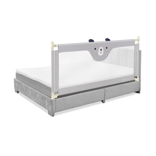 Toddler Bedrail with 24-Level Height Adjustment-Grey