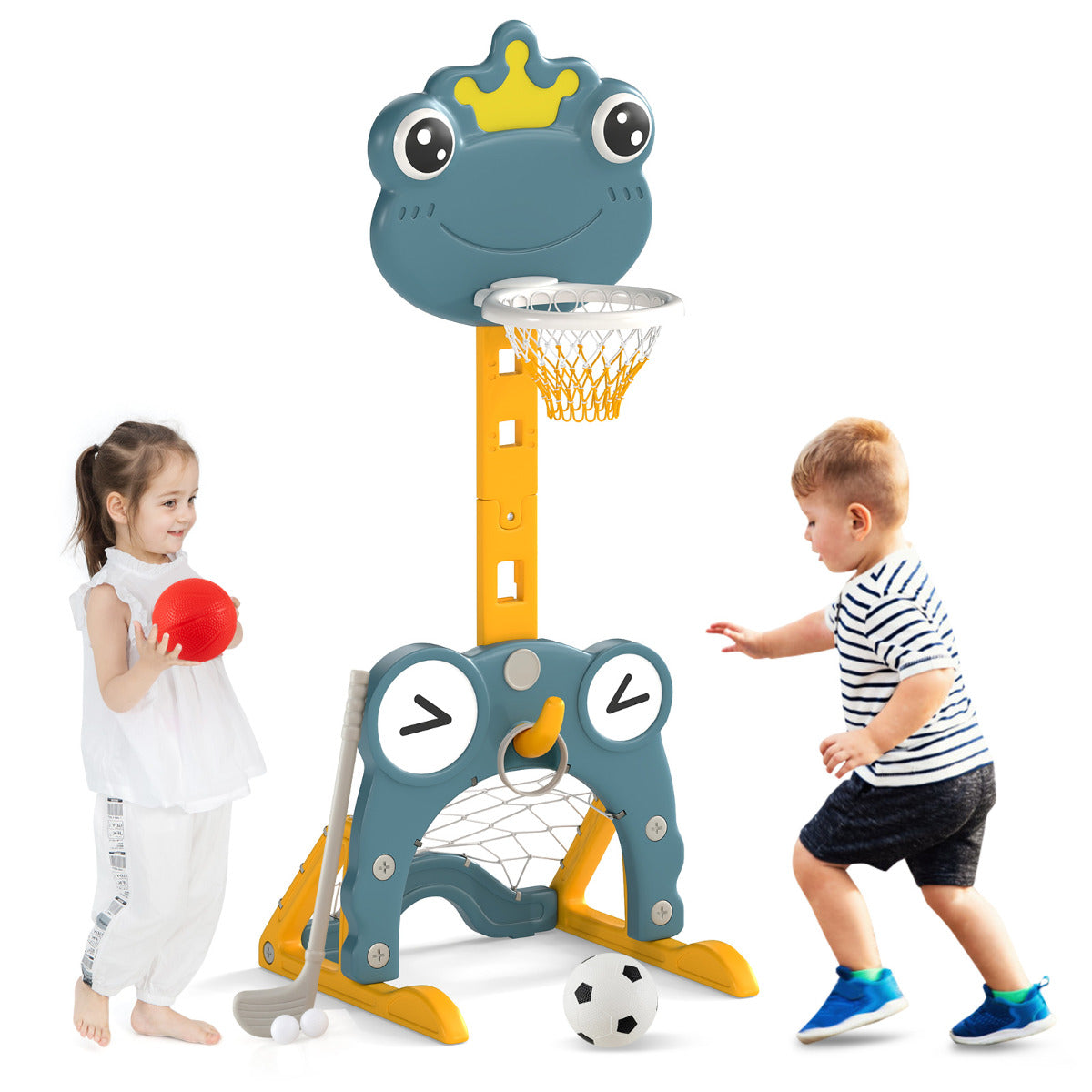 Toddler Basketball Hoop with Fillable Base for 3+ Kids