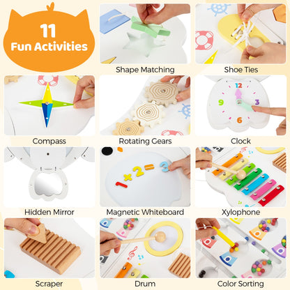 11-in-1 Toddler Learning Activity Center for Boys Girls 3+ Years Old