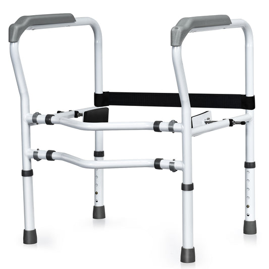 Toilet Safety Frame and Rail Stand Alone Toilet Handrails with Adjustable Height
