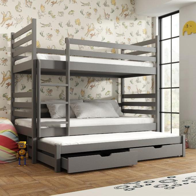 Tomi Bunk Bed with Trundle and Storage