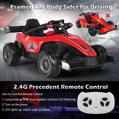 12V Battery Powered Kids Ride on Car with Remote Control and MP3 Music-Red