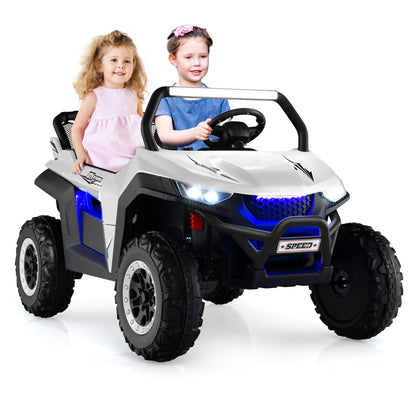 12V Battery Powered Electric Car 2-Seater Kids Ride on UTV-White