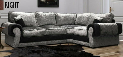 Tracy Crushed Velvet Corner Sofa Suite