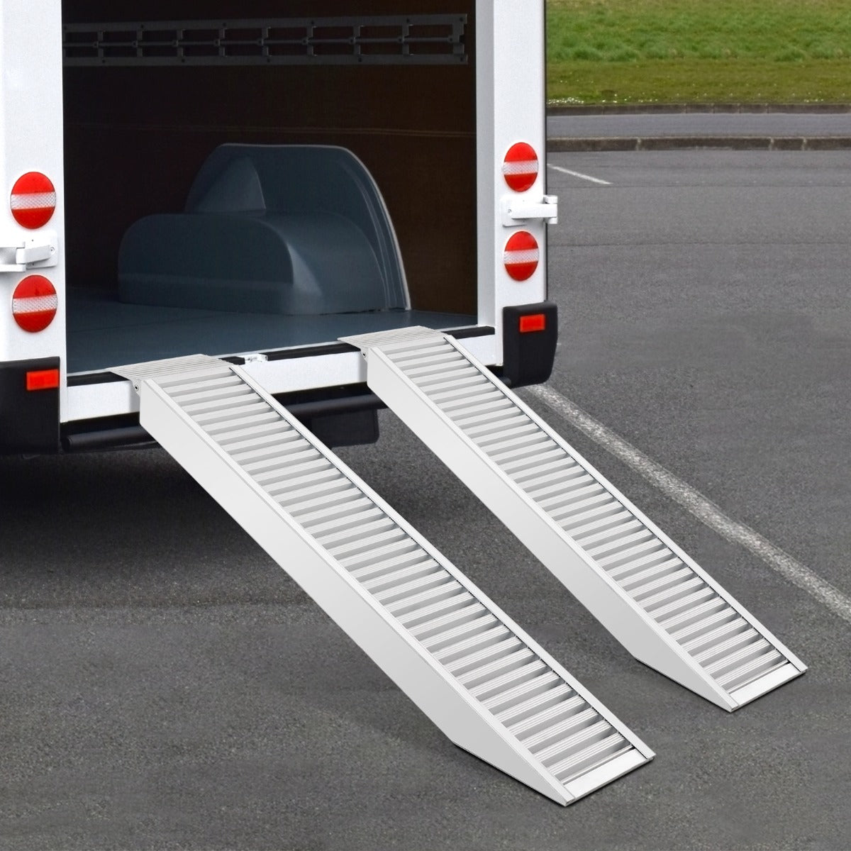 Trailer Ramp Universal Vehicle Loading Ramp with Extension Plate