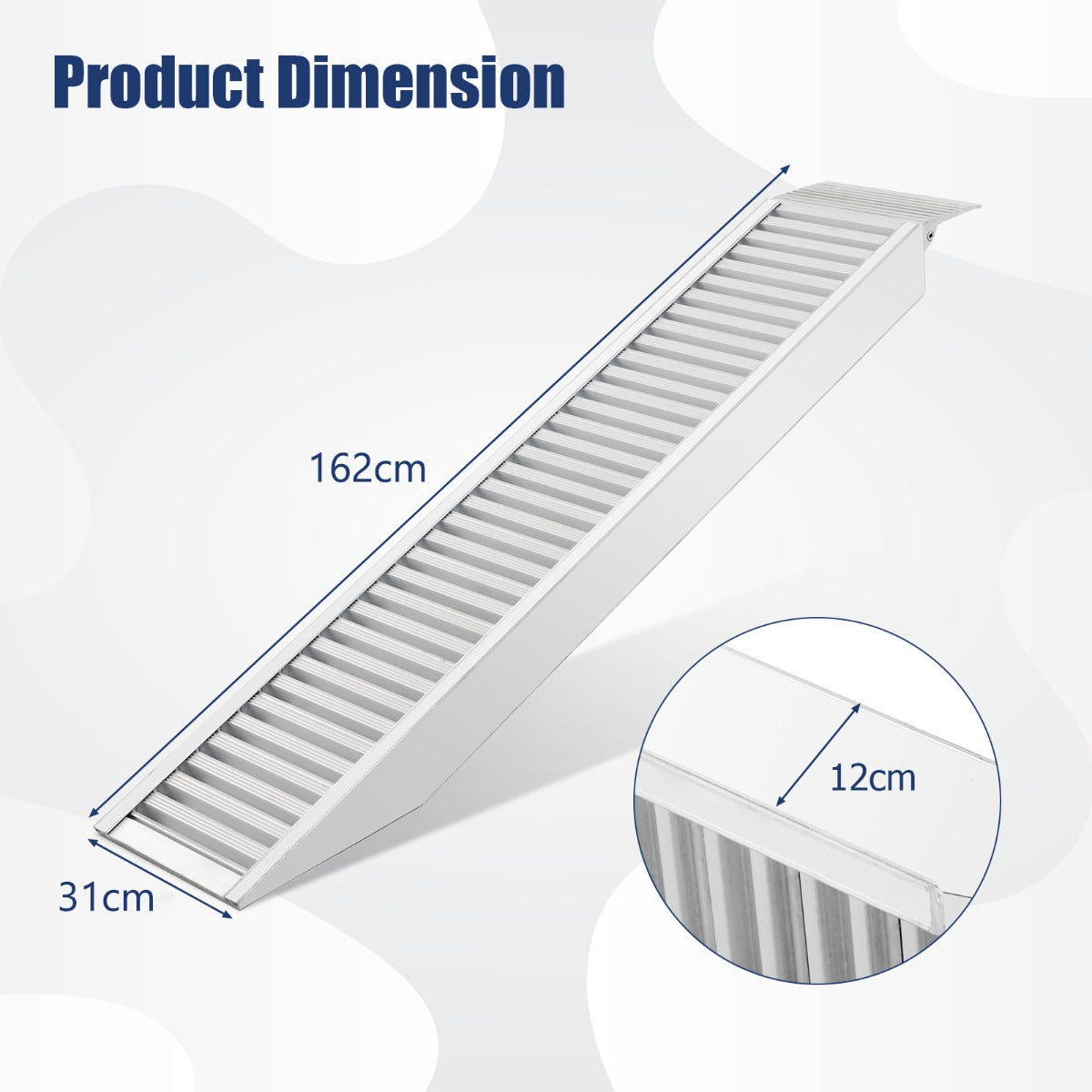 Trailer Ramp Universal Vehicle Loading Ramp with Extension Plate