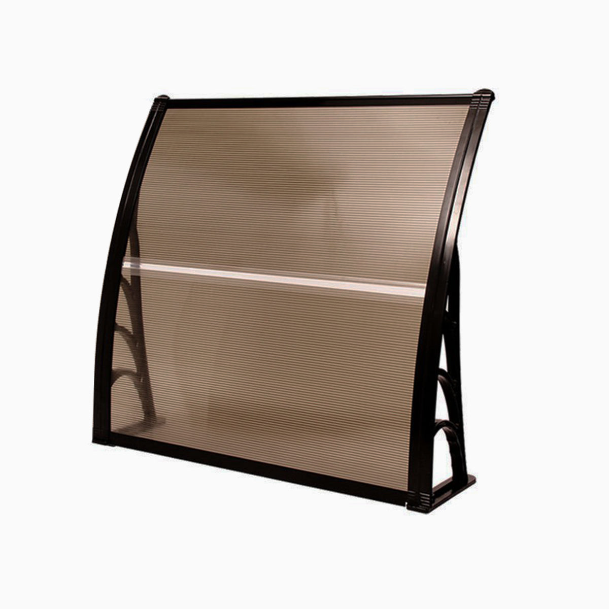 40 x 40 Inch Outdoor Polycarbonate Front Door Window Awning Canopy-Brown