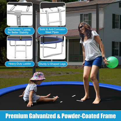 8/10/12FT Replacement Trampoline Mat with Metal V-Hooks-12FT
