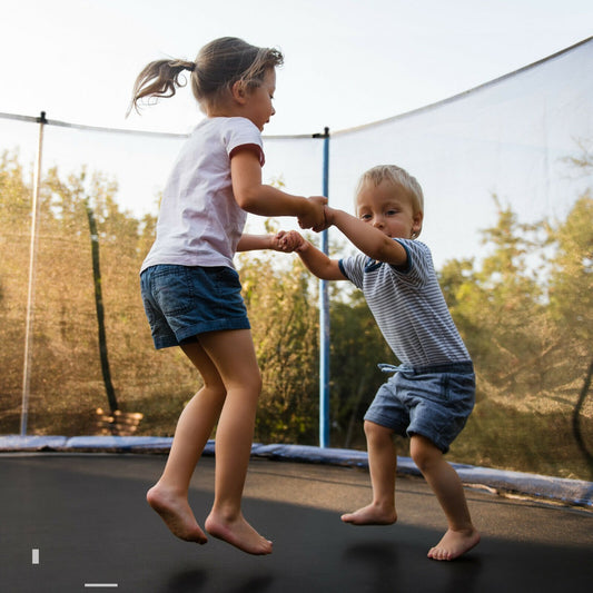 8/10/12FT Outdoor Trampoline with Enclosure Net and Ladder-8FT