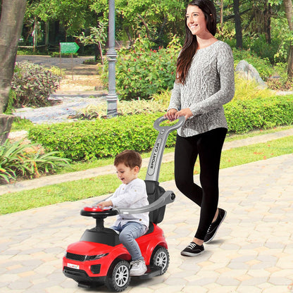 3 in 1 Ride on Push Car Stroller Sliding Walking Car-Red