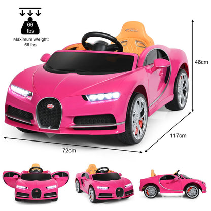 12V Kids Licensed Battery Powered Vehicle with Remote Control-Pink