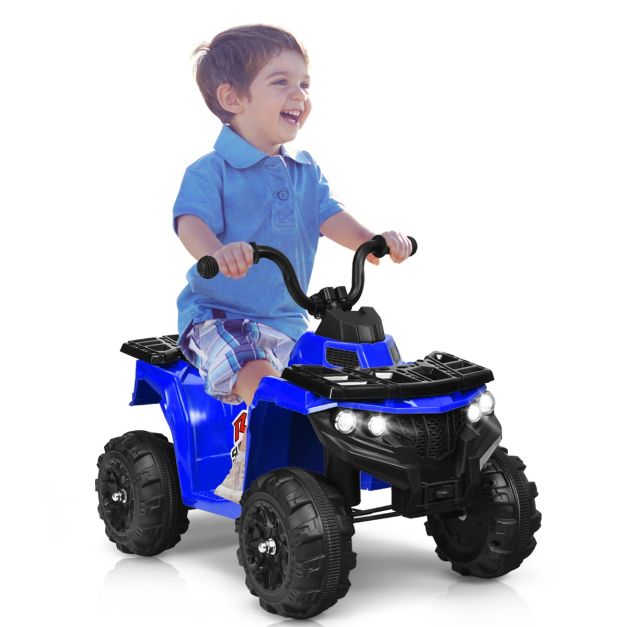 All Terrain Electric Quad Bike for Kids with MP3 and USB-Blue