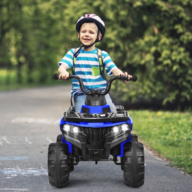 All Terrain Electric Quad Bike for Kids with MP3 and USB-Blue