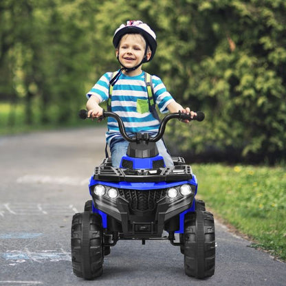 All Terrain Electric Quad Bike for Kids with MP3 and USB-Blue