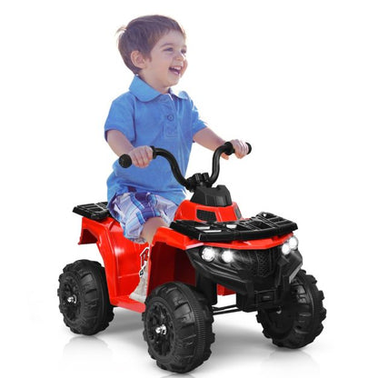 All Terrain Electric Quad Bike for Kids with MP3 and USB-Red