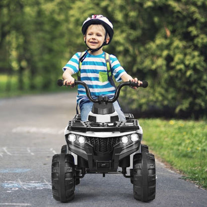 All Terrain Electric Quad Bike for Kids with MP3 and USB-White