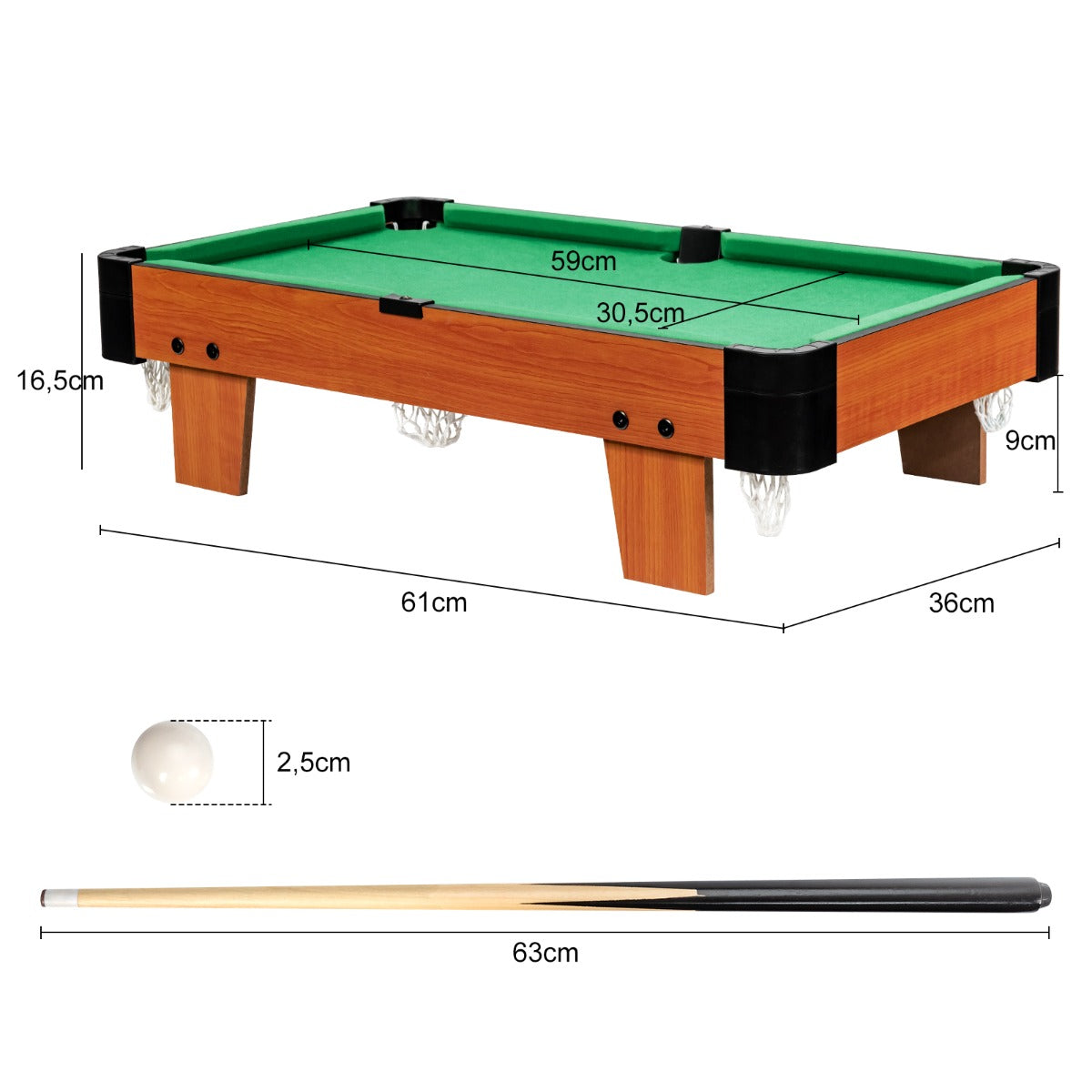 Wooden Table Top  Pool Set