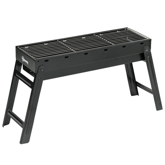 Składany grill węglowy Outsunny – czarny