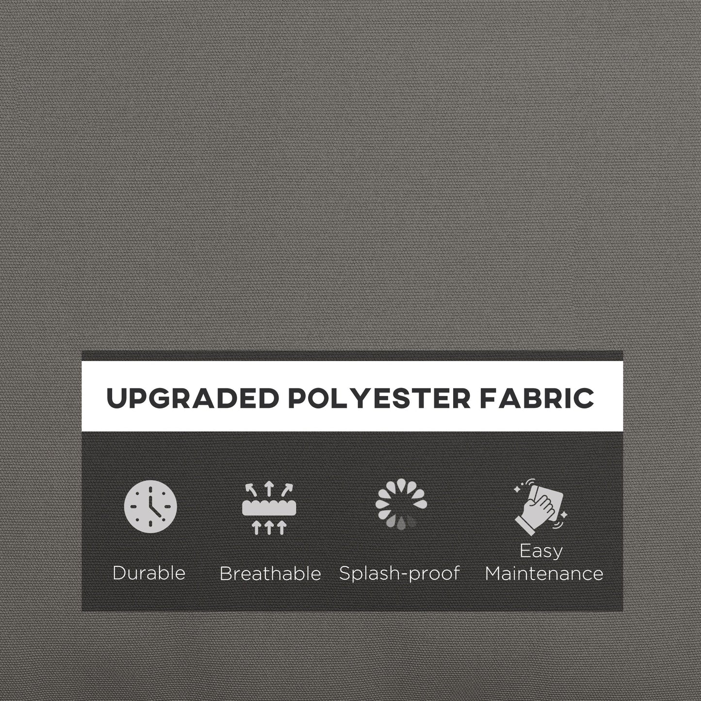 Outsunny Outdoor Cushion Pad Set for Rattan Furniture, 7 Piece Garden Furniture Cushions ONLY, Grey