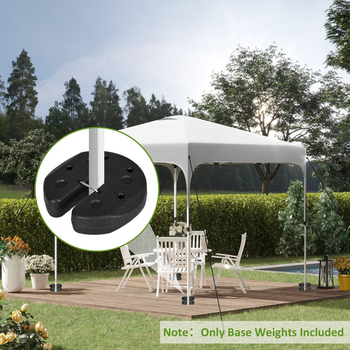 Outsunny Gazebo Weights Set of 8, 24KG Weights for Gazebo Legs with Reinforce Pins and Carry Belt, for Gazebos Shelters Marquees Tents