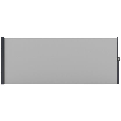 Outsunny 400 x x 160cm Retractable Side Awning - Light Grey
