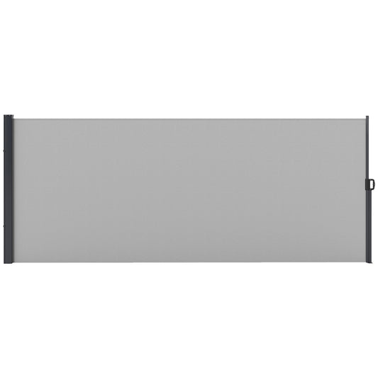 Outsunny 400 x x 160cm Retractable Side Awning - Light Grey