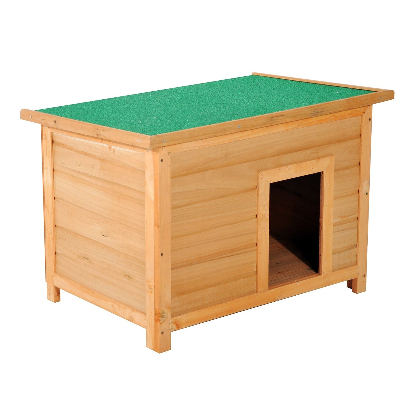 Pawhut 85cm Elevated Dog Kennel Wooden Pet House Outdoor Waterproof