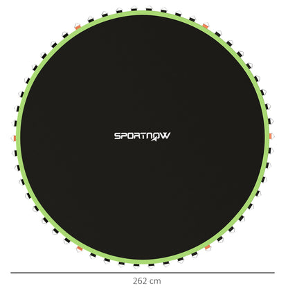 SPORTNOW mata zamienna do trampoliny ze sprężynowym narzędziem do naciągania, 54 haki V, do trampoliny 10 stóp ze sprężynami 14 cm, kolor zielony