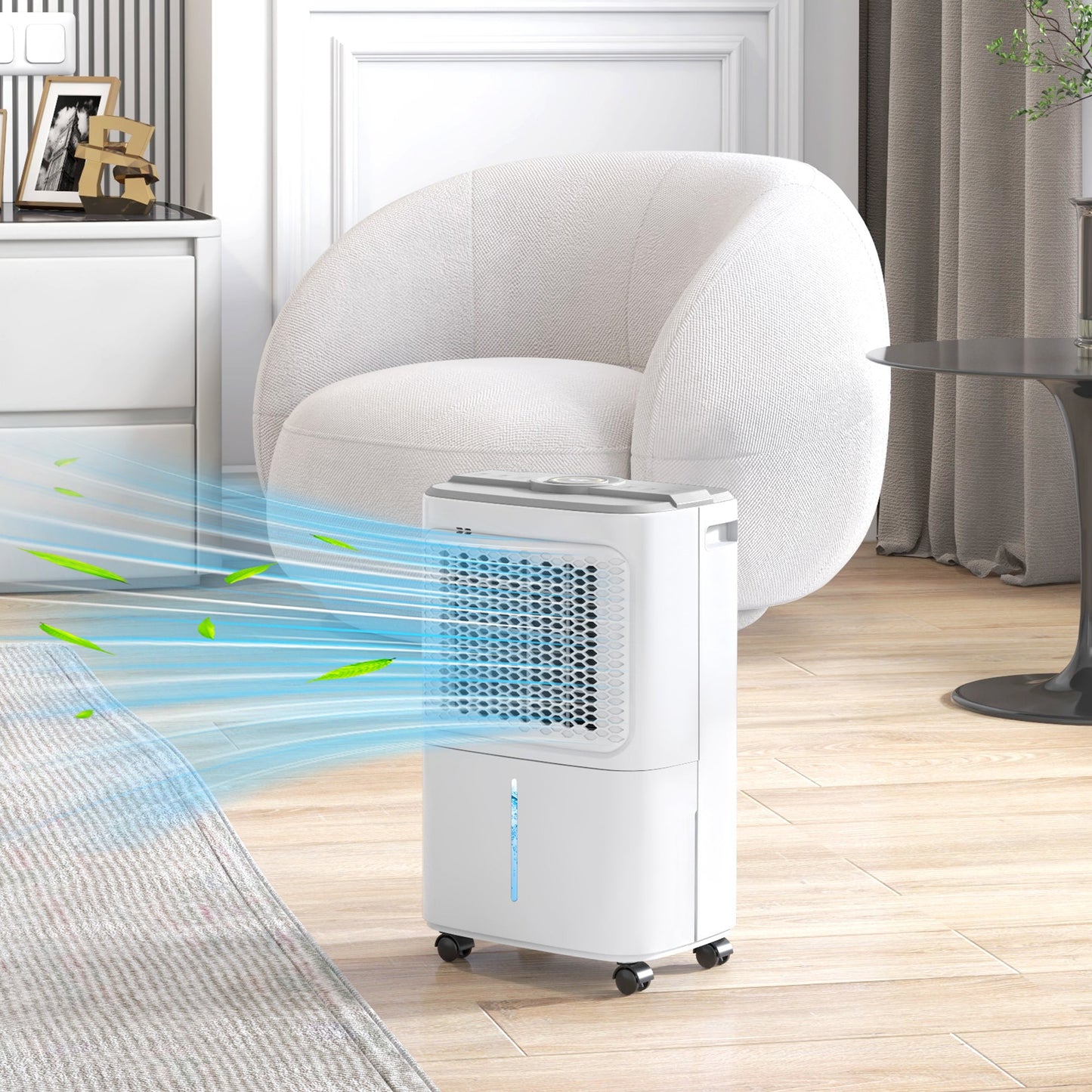 Osuszacz powietrza HOMCOM 12L z panelem dotykowym i ekranem LED - biały