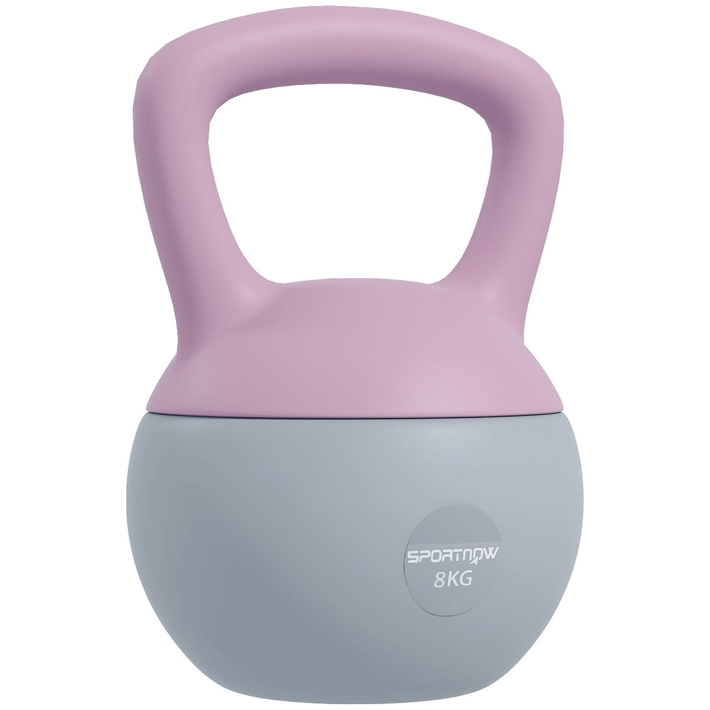 SPORTNOW 8KG Soft Kettlebell, Kettlebell with Non-Slip Handle for Home Gym, Weight Lifting, Strength Training, Purple/Grey
