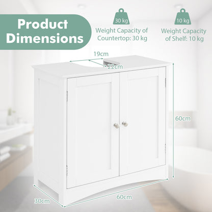 Under Sink Cabinet Freestanding Bathroom Vanity Cabinet-White