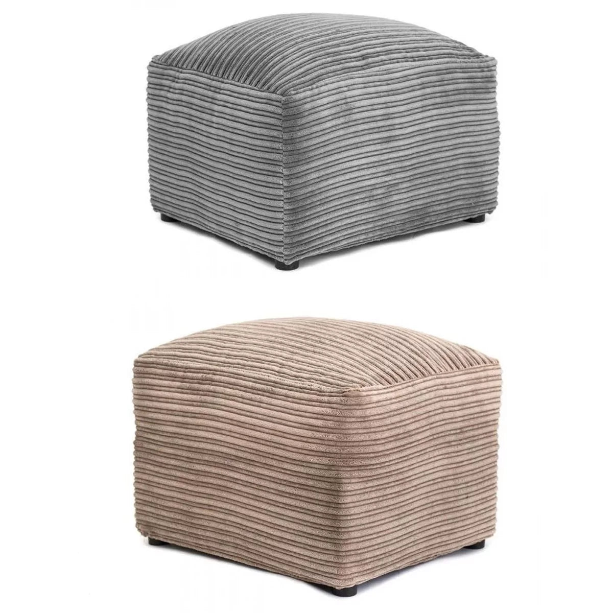 Illusion Cord Chenille Footstool