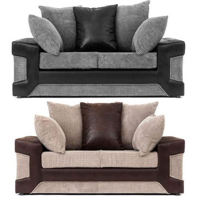 Denzel Cord Fabric 3 Seater and 2 Seater Sofa Set