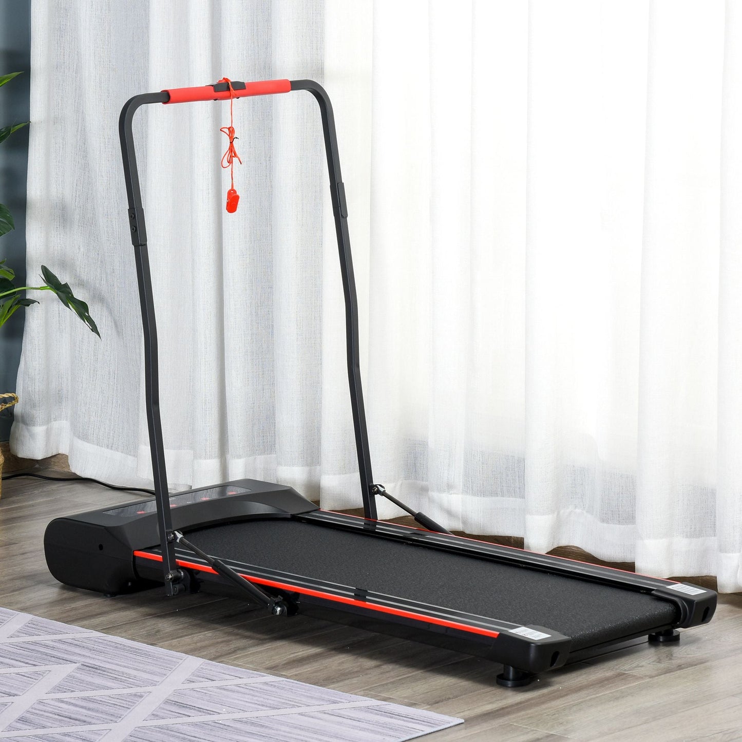 Foldable Walking Machine Treadmill 1-6km/h with LED Display & Remote Control Exercise Fitness for Home Office