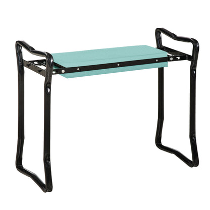 Outsunny 2-in-1 Garden Kneeler Seat Kneeling Pad Support Bench Foldable Knee Protector - Green