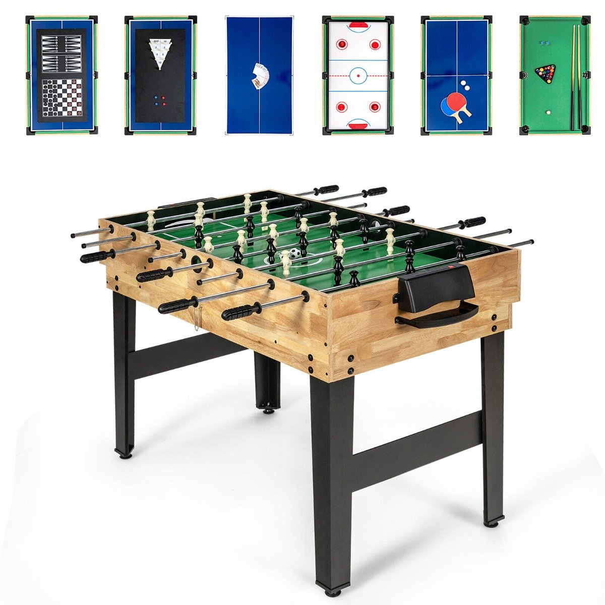 10-in-1 Multi Stackable Combo Game Table for Game Room Arcade Bar Party