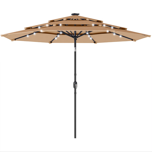 Outsunny 2.8 m Garden Parasol Umbrella in Khaki