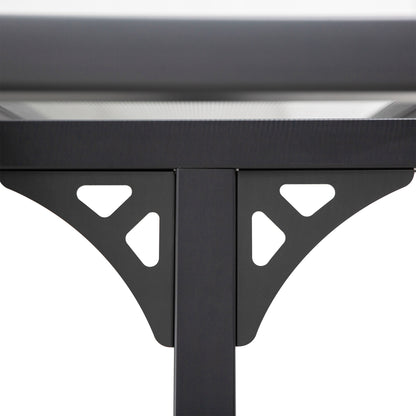 Outsunny 4,35 x 3 m Zewnętrzna altana ogrodowa Pergola, chowana pergola z aluminiowymi słupkami i dachem z PC, szara