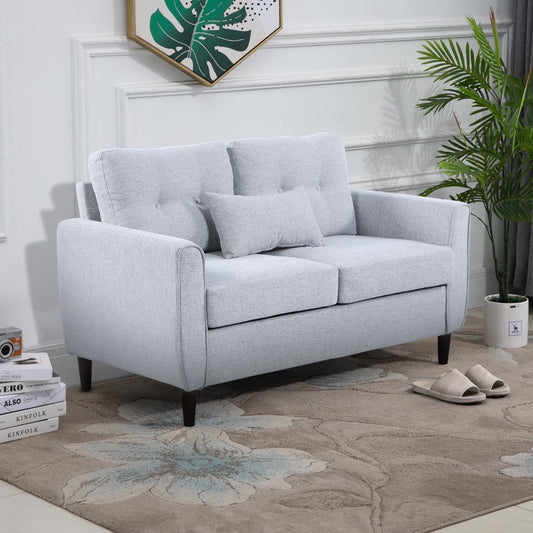 Two-Seater Sofa, With Pillow - Grey