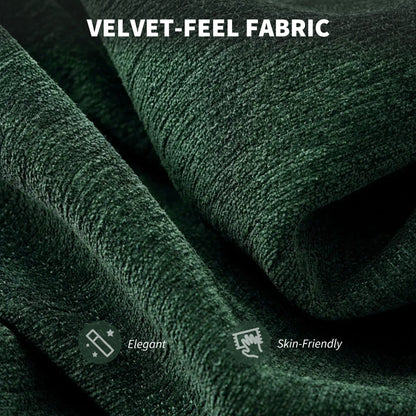 HOMCOM Velvet-Feel Office Chair - Dark Green