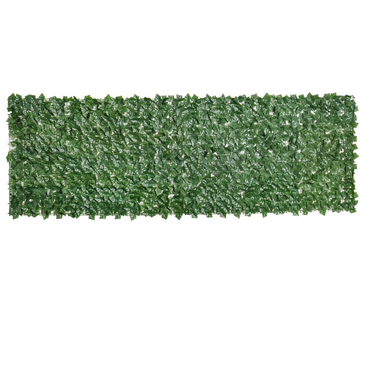 Outsunny Artificial Leaf Hedge Screen for Garden Outdoor Indoor Decor, 3M x 1M Dark Green