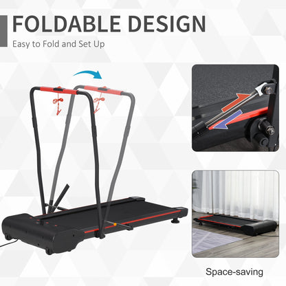 Foldable Walking Machine Treadmill 1-6km/h with LED Display & Remote Control Exercise Fitness for Home Office