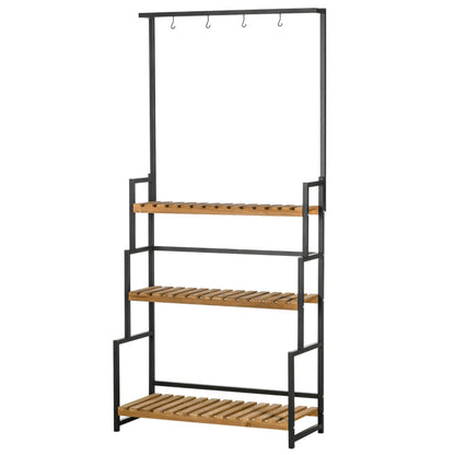 3 Tiered Plant Stand With Hanging Hooks